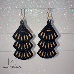 Stacked Fans Earring